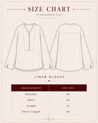 Breathable Linen Blouse — Light Grey