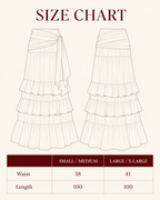Ruffle Chiffon Skirt - Sage