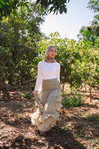 Ruffle Chiffon Skirt - Sage