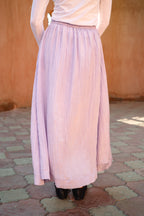 Ease Crushed Satin Skirt - Lilac