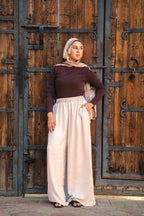 Sway Satin Pants - Cream