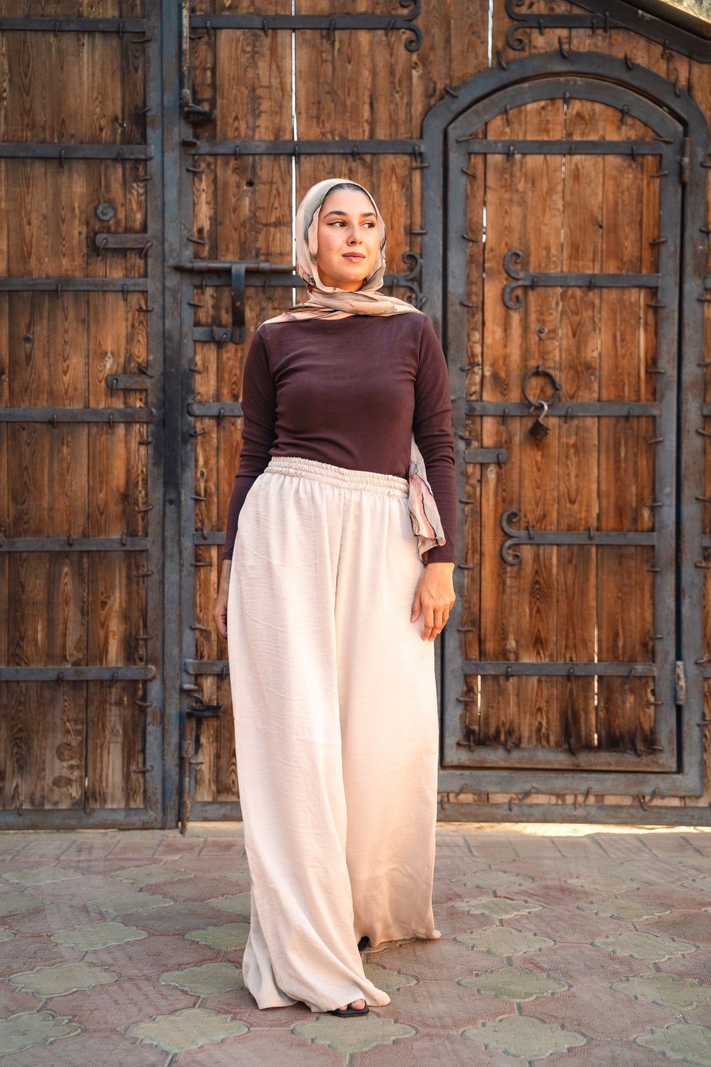 Sway Satin Pants - Cream