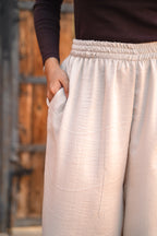 Sway Satin Pants - Cream