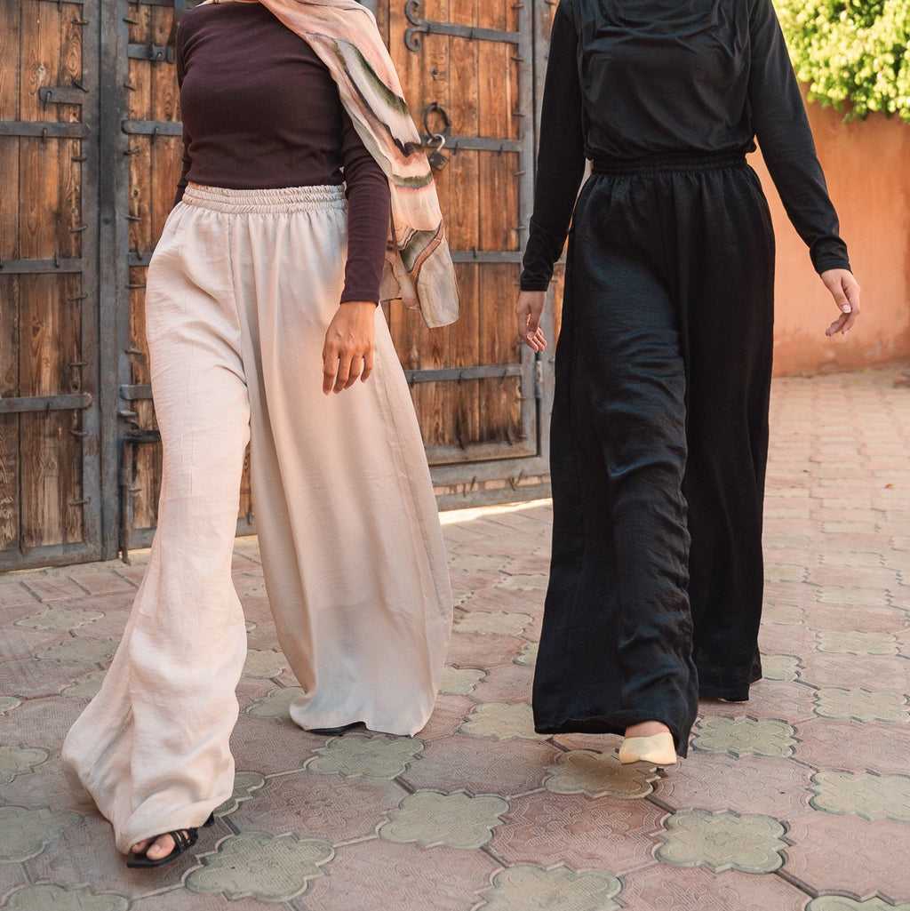 Sway Satin Pants - Cream