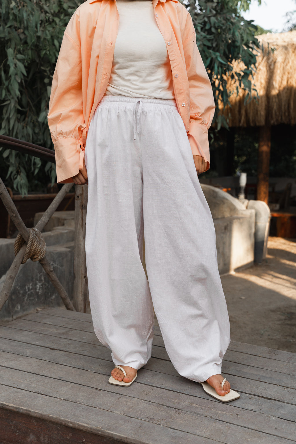 Everyday Linen Pants — White