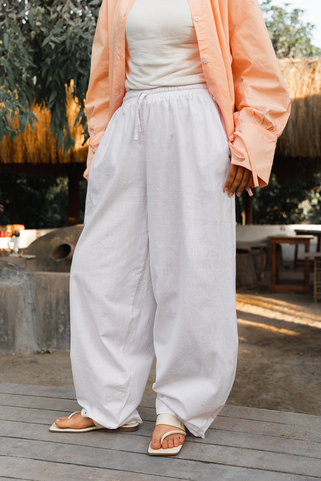 Everyday Linen Pants — White