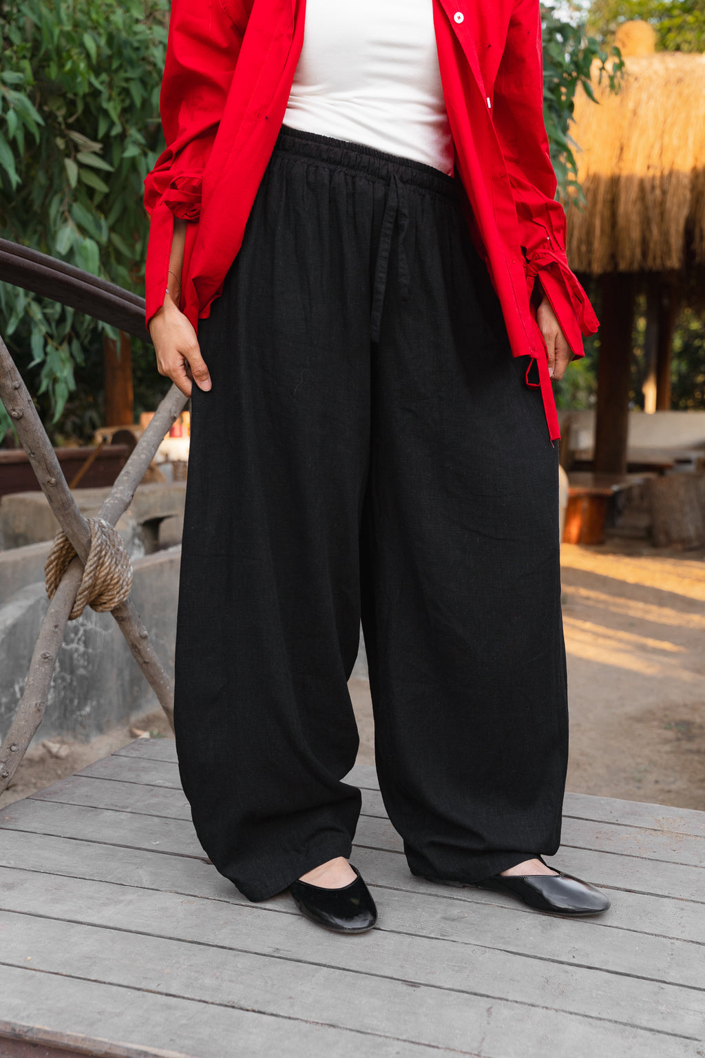 Everyday Linen Pants — Black