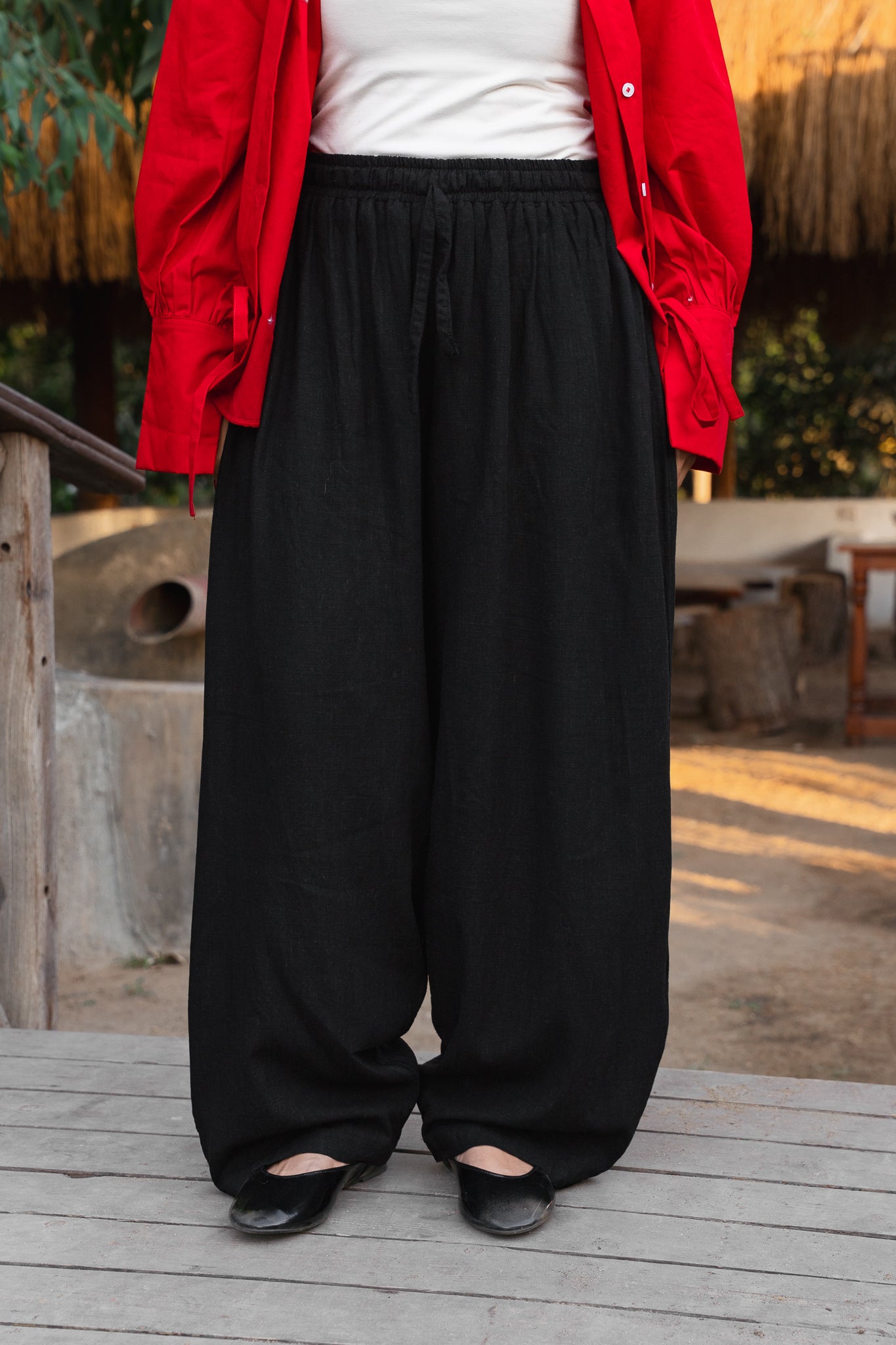 Everyday Linen Pants — Black